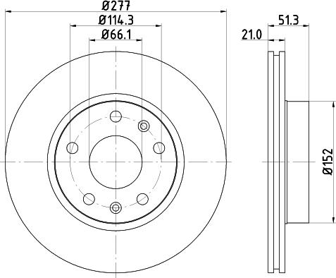 HELLA 8DD 355 108-902 - Спирачен диск vvparts.bg