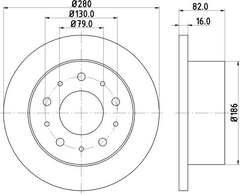 HELLA 8DD 355 108-981 - Спирачен диск vvparts.bg