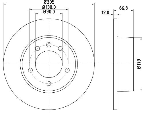 HELLA 8DD 355 108-291 - Спирачен диск vvparts.bg