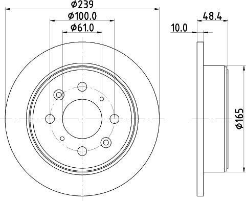 HELLA 8DD 355 103-111 - Спирачен диск vvparts.bg