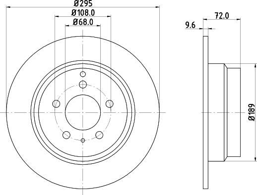 HELLA 8DD 355 103-701 - Спирачен диск vvparts.bg