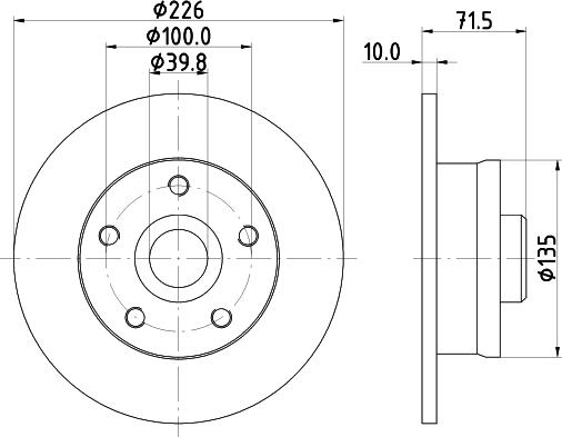 HELLA 8DD 355 102-751 - Спирачен диск vvparts.bg