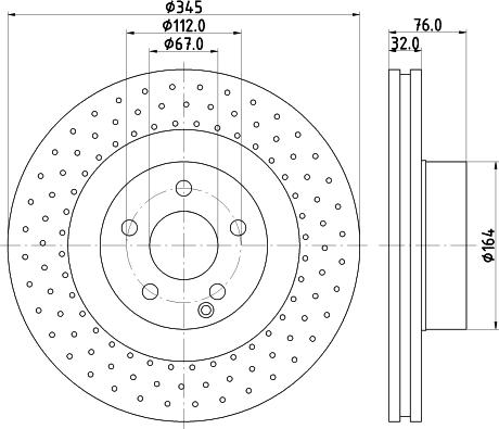 HELLA 8DD 355 107-941 - Спирачен диск vvparts.bg