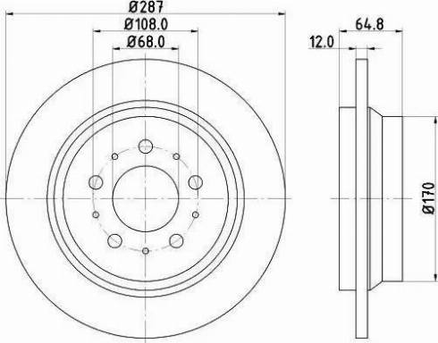 HELLA 8DD 355 107-081 - Спирачен диск vvparts.bg