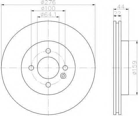 HELLA 8DD 355 107-792 - Спирачен диск vvparts.bg