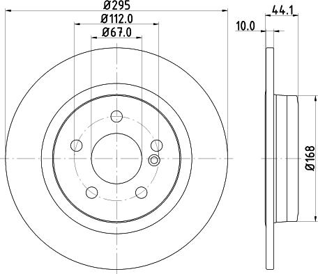 HELLA 8DD 355 119-422 - Спирачен диск vvparts.bg