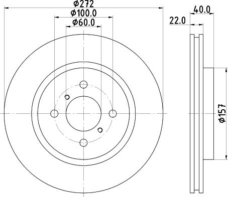 HELLA 8DD 355 119-471 - Спирачен диск vvparts.bg