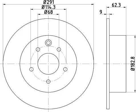 HELLA 8DD 355 119-101 - Спирачен диск vvparts.bg