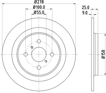 HELLA 8DD 355 114-051 - Спирачен диск vvparts.bg