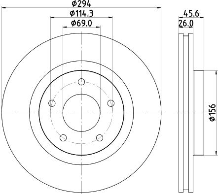 HELLA 8DD 355 115-911 - Спирачен диск vvparts.bg