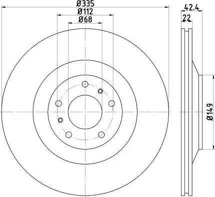 HELLA 8DD 355 121-791 - Спирачен диск vvparts.bg