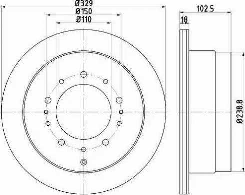 HELLA 8DD 355 115-061 - Спирачен диск vvparts.bg