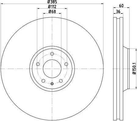 HELLA 8DD 355 121-521 - Спирачен диск vvparts.bg