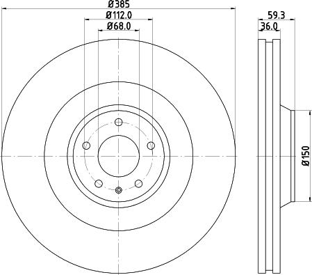 HELLA 8DD 355 115-892 - Спирачен диск vvparts.bg