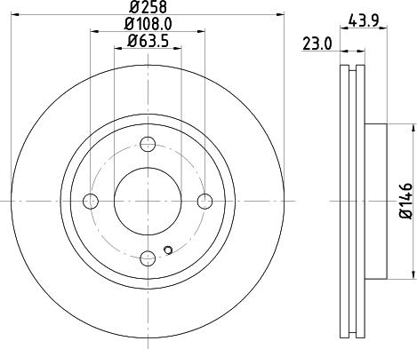 HELLA 8DD 355 115-371 - Спирачен диск vvparts.bg