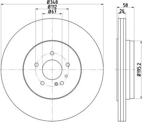 HELLA 8DD 355 116-291 - Спирачен диск vvparts.bg