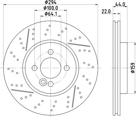 HELLA 8DD 355 123-611 - Спирачен диск vvparts.bg