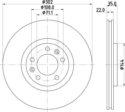 HELLA 8DD 355 116-231 - Спирачен диск vvparts.bg