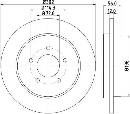 HELLA 8DD 355 116-271 - Спирачен диск vvparts.bg