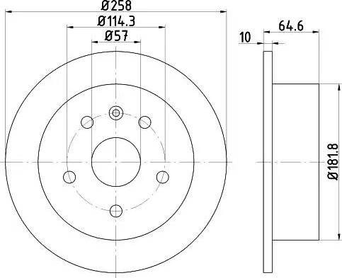 HELLA 8DD 355 110-681 - Спирачен диск vvparts.bg