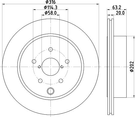 HELLA 8DD 355 118-451 - Спирачен диск vvparts.bg