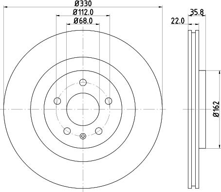 HELLA 8DD 355 118-021 - Спирачен диск vvparts.bg