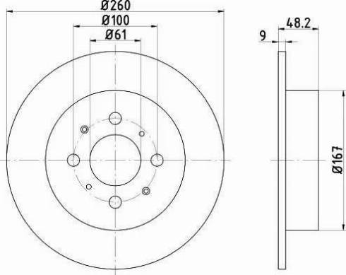 HELLA 8DD 355 110-341 - Спирачен диск vvparts.bg