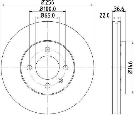 HELLA 8DD 355 118-261 - Спирачен диск vvparts.bg