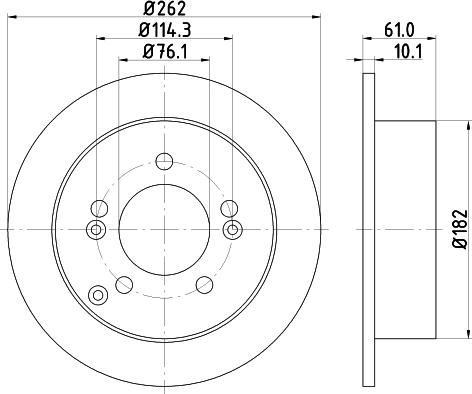 HELLA 8DD 355 113-641 - Спирачен диск vvparts.bg