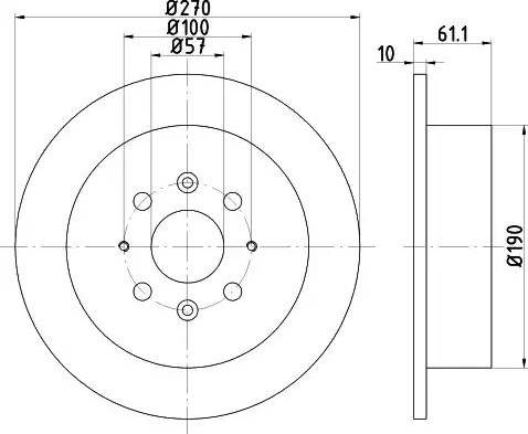 HELLA 8DD 355 112-831 - Спирачен диск vvparts.bg