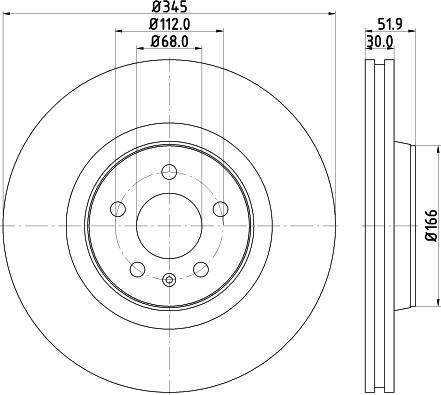 HELLA 8DD 355 117-181 - Спирачен диск vvparts.bg