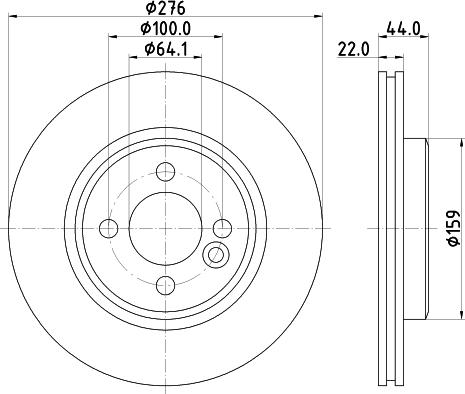 HELLA 8DD 355 131-981 - Спирачен диск vvparts.bg