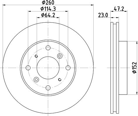 HELLA 8DD 355 133-881 - Спирачен диск vvparts.bg