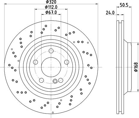 HELLA 8DD 355 133-271 - Спирачен диск vvparts.bg