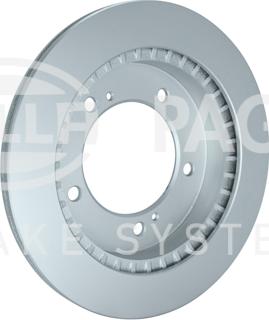 HELLA 8DD 355 132-911 - Спирачен диск vvparts.bg