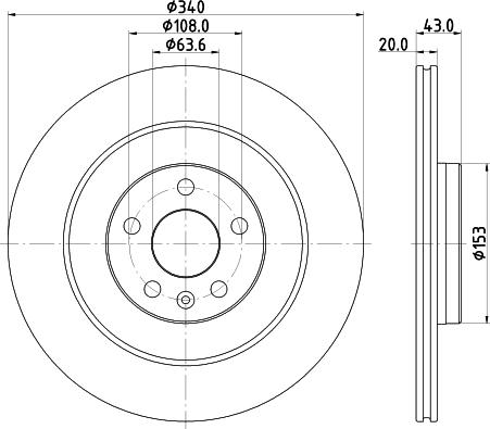 HELLA 8DD 355 132-071 - Спирачен диск vvparts.bg