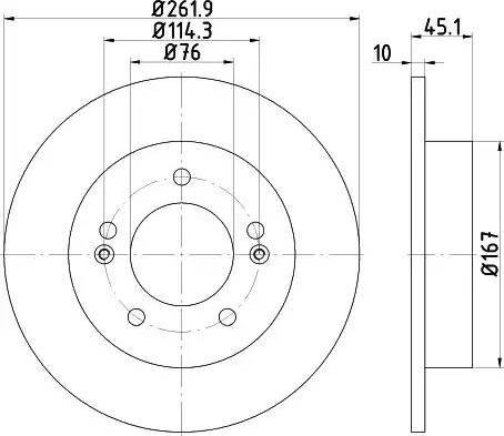 HELLA 8DD 355 118-301 - Спирачен диск vvparts.bg