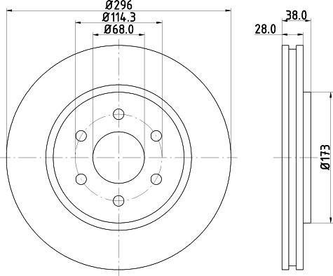 HELLA 8DD 355 129-561 - Спирачен диск vvparts.bg