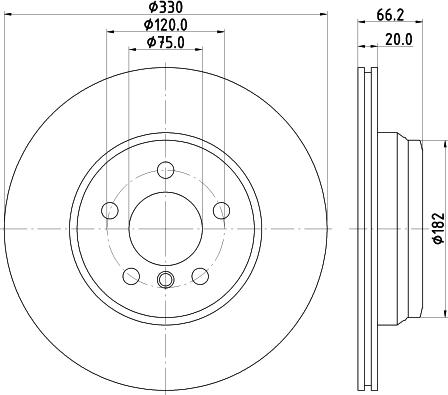 HELLA 8DD 355 129-642 - Спирачен диск vvparts.bg