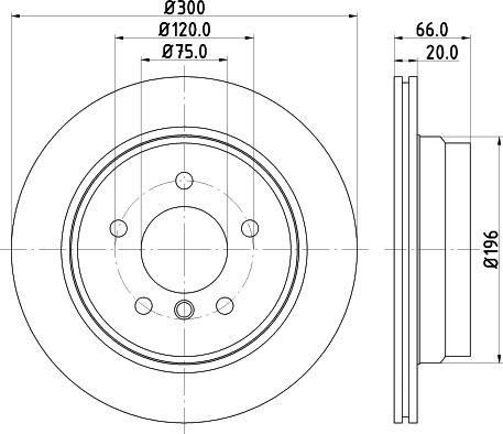 HELLA 8DD 355 129-331 - Спирачен диск vvparts.bg