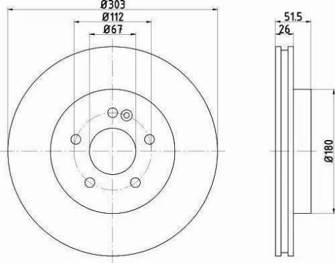 HELLA 8DD 355 121-041 - Спирачен диск vvparts.bg