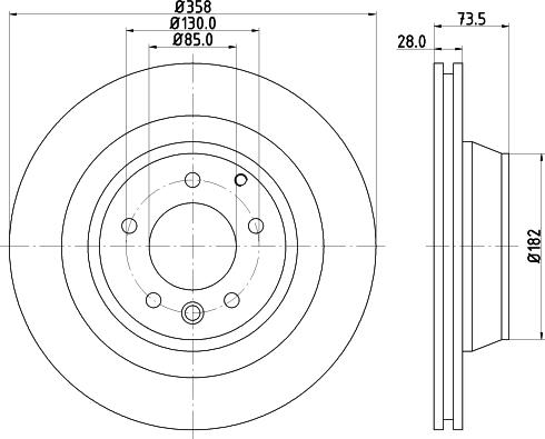 HELLA 8DD 355 124-361 - Спирачен диск vvparts.bg