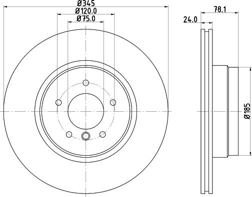 HELLA 8DD 355 124-331 - Спирачен диск vvparts.bg