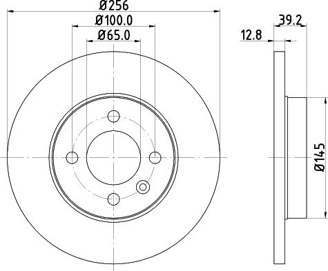 HELLA 8DD 355 124-271 - Спирачен диск vvparts.bg