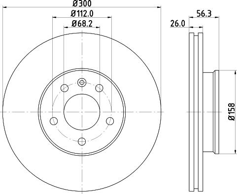 HELLA 8DD 355 125-641 - Спирачен диск vvparts.bg