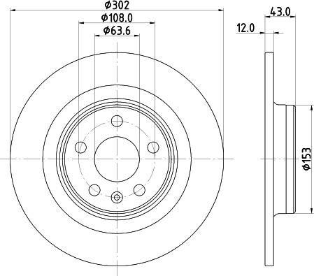 HELLA 8DD 355 126-991 - Спирачен диск vvparts.bg