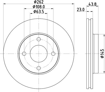 HELLA 8DD 355 126-601 - Спирачен диск vvparts.bg