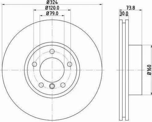 HELLA 8DD 355 107-701 - Спирачен диск vvparts.bg