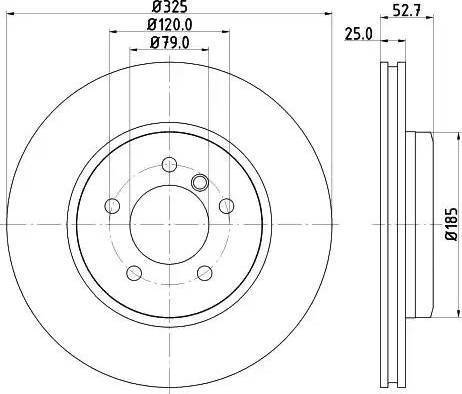 HELLA 8DD 355 121-021 - Спирачен диск vvparts.bg