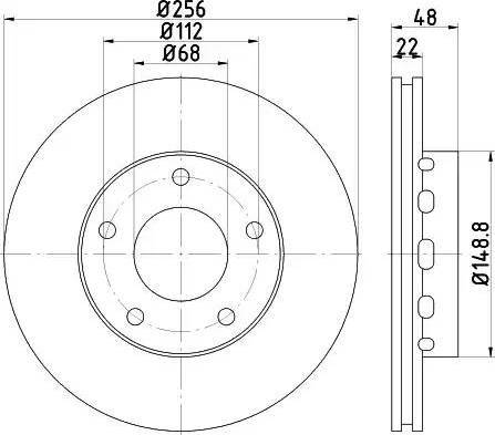 HELLA 8DD 355 115-181 - Спирачен диск vvparts.bg